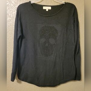 Philosophy Black Skull Sweater Size L
